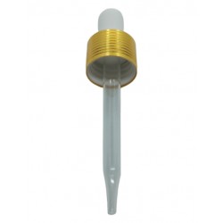Gold and white ribbed dropper 30ml 18mm-18mm-WTF Lab