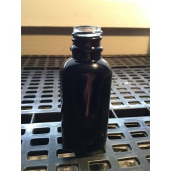 30ml Black Glossy Glass Bottle.