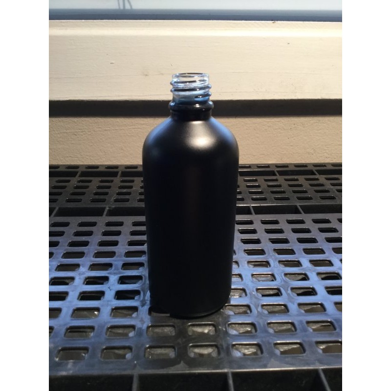 100 ml black matte glass bottle