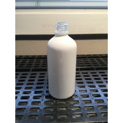 100 ml white glossy glass bottle