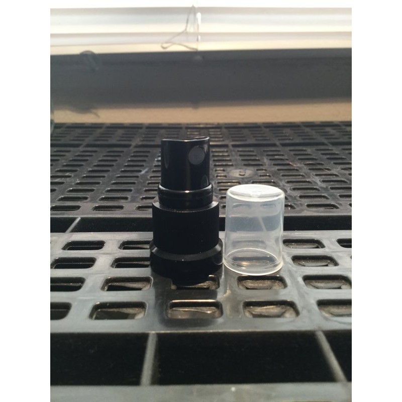 Black Spray Cap Clear Cover 18mm-18mm-WTF Lab
