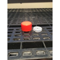 Red screw cap 23mm