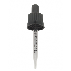 Black dropper CRC graduated 30ml 18mm-18mm-WTF Lab